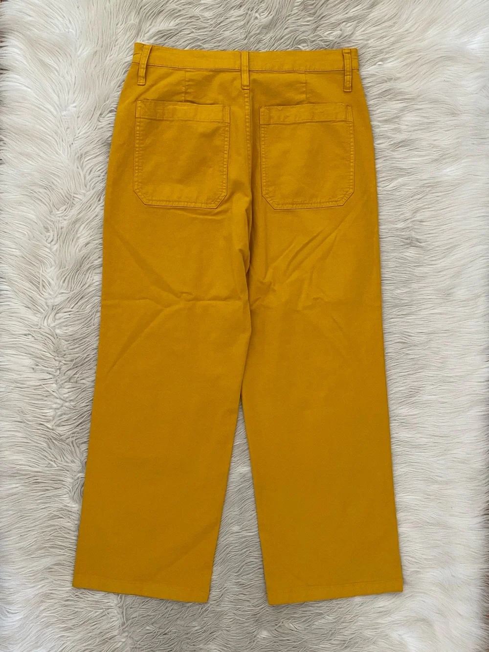 J. Crew Tall Slim Wide Leg Pants Golden Mustard Yellow Business Casual 30T